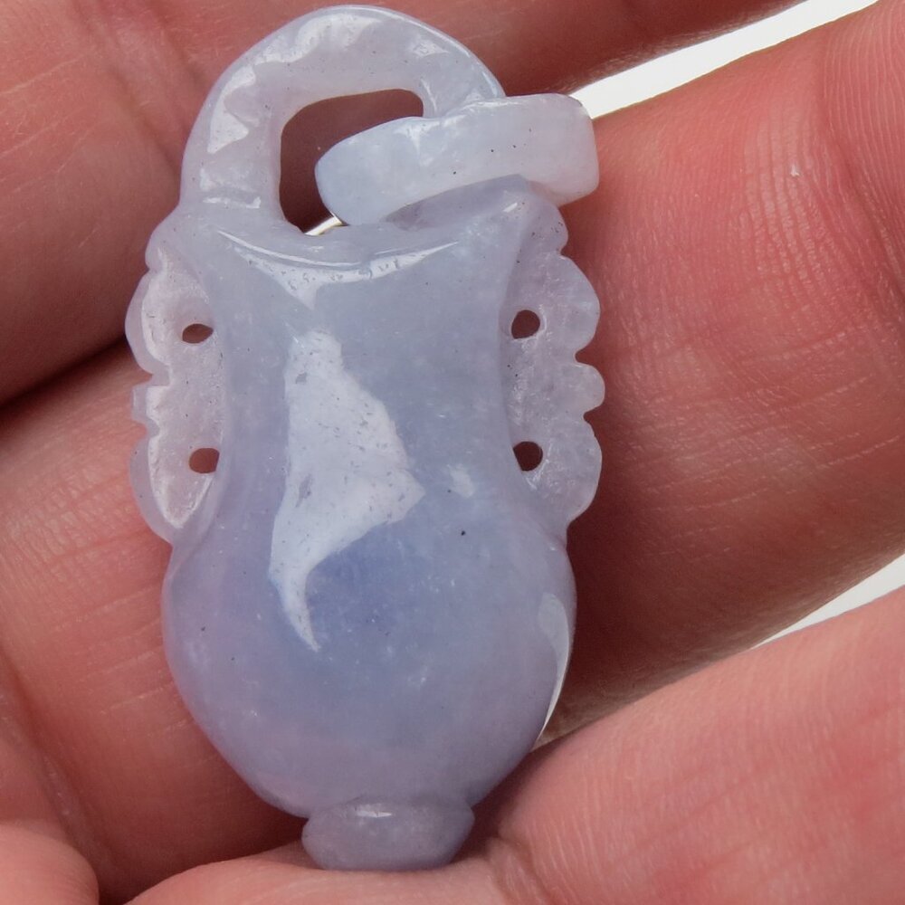 Jade jar Hand carved Pendent